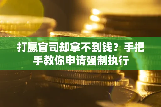 北京打赢官司却拿不到钱？手把手教你申请强制执行