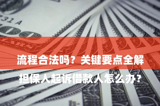 北京

担保人起诉借款人怎么办？流程合法吗？关键要点全解析